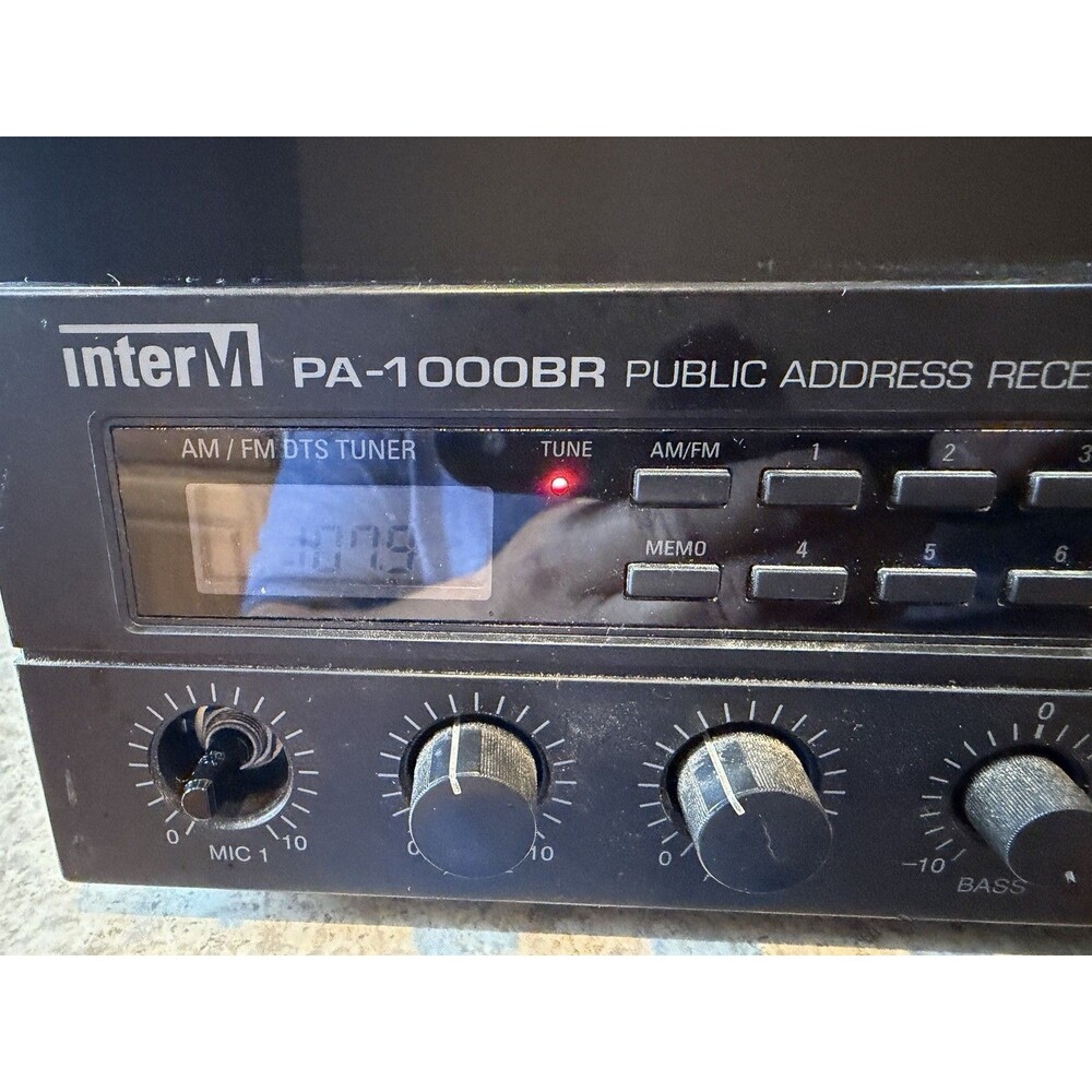 Inter-M PA-1000BR Public Address Receiver AM/FM Tuner 30W PA Amp Powers On